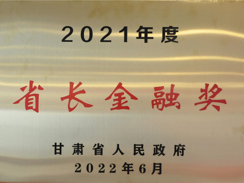 2022年荣获省长金融奖