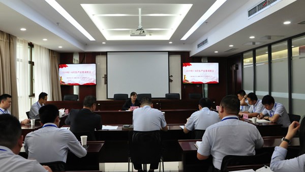 公司领导主持召开分管子公司 2019年8月生产经营调度会
