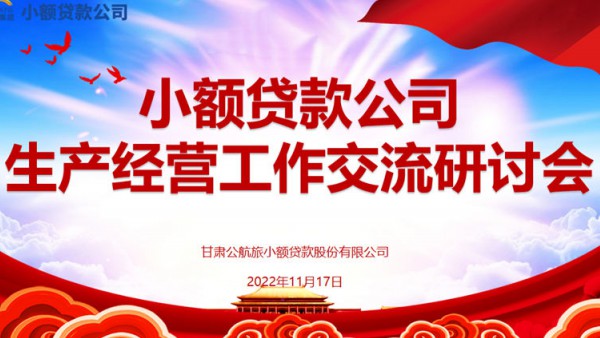 小额贷款公司召开生产经营工作交流研讨会