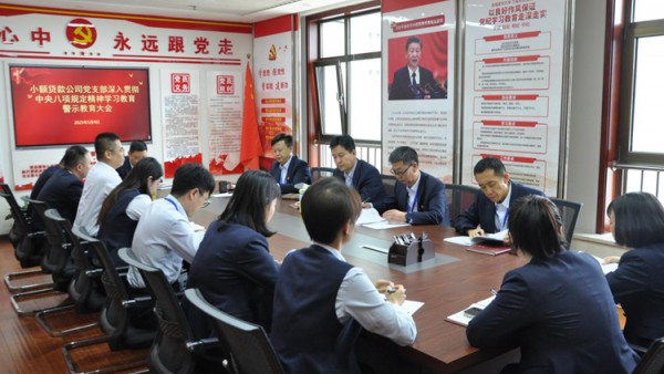 小额贷款公司党支部召开深入贯彻中央八项规定精神警示教育大会